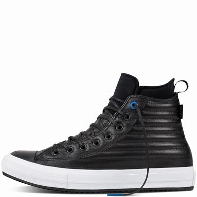 Converse Chuck Taylor All Star Waterproof Boot High Tops Womens - Black/Blue/White Shoes (743TKQHZ)